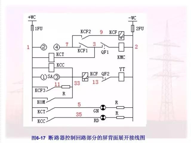 继电保护接线图图片